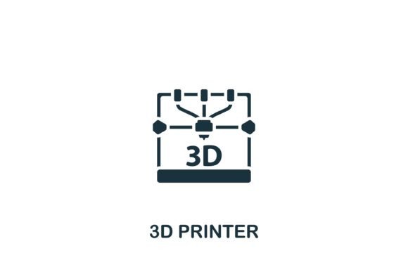 3D Printer Icon Graphics for Modern Branding