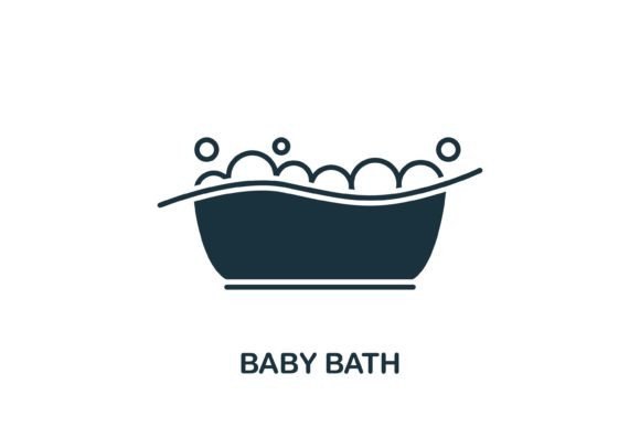 Baby Bath Icon Graphics for Modern Web Design