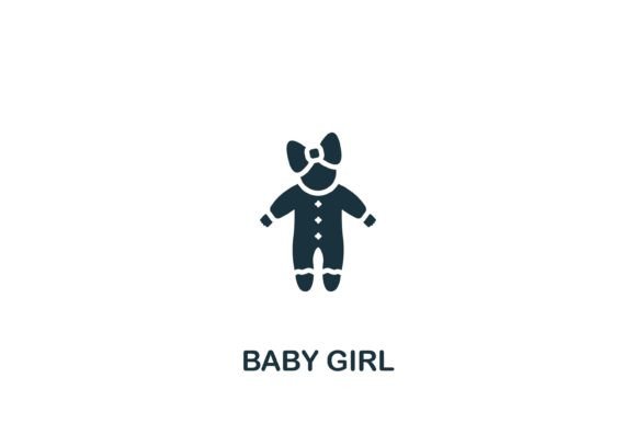 Baby Girl Icon for Modern Branding