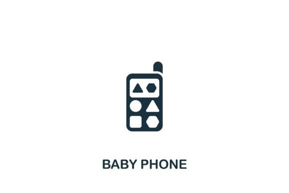 Baby Phone Icon Graphics for Crafting