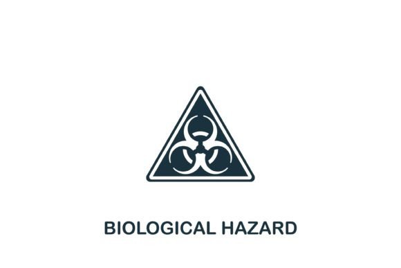 Biological Hazard Icon Graphics for Modern Web Design