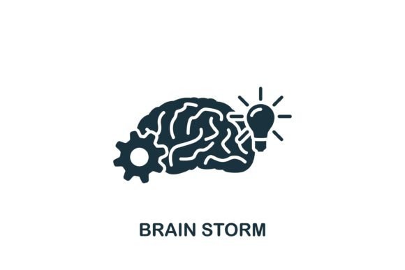 Brain Storm Icon: A Versatile Graphic for Digital Sellers