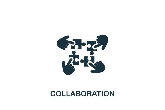 Collaboration Icon Graphics for Local Business Branding