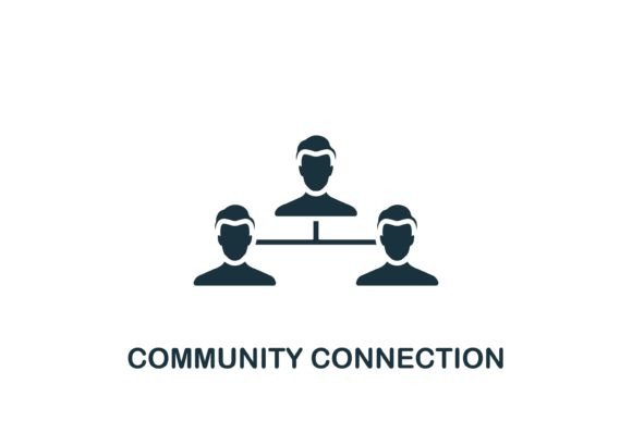 Community Connection Icon: A Graphic Asset for Modern Branding