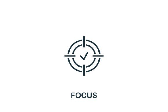 Focus Icon: A Modern Graphic Design Asset for Content Publishers