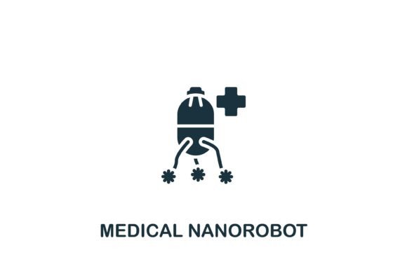 Medical Nanorobot Icon Graphics