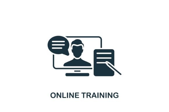 Online Training Icon Enhances Editorial Design
