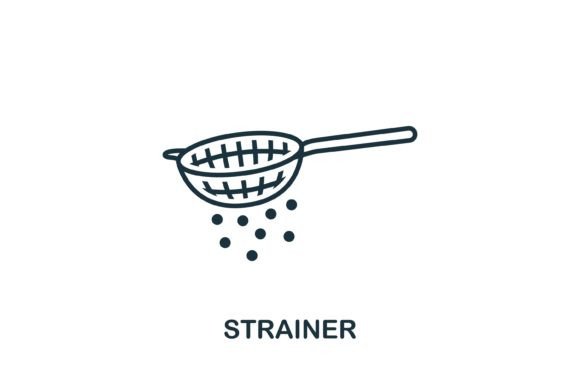 Strainer Icon for Modern Branding