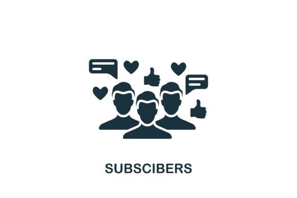 Subscibers Icon: A Graphic Design Asset for Modern Branding