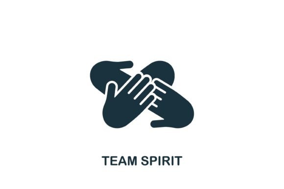 Team Spirit Icon: A Modern Graphic Design Asset for Content Publishers