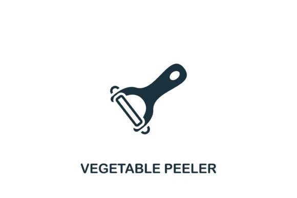 Vegetable Peeler Icon for Modern Branding